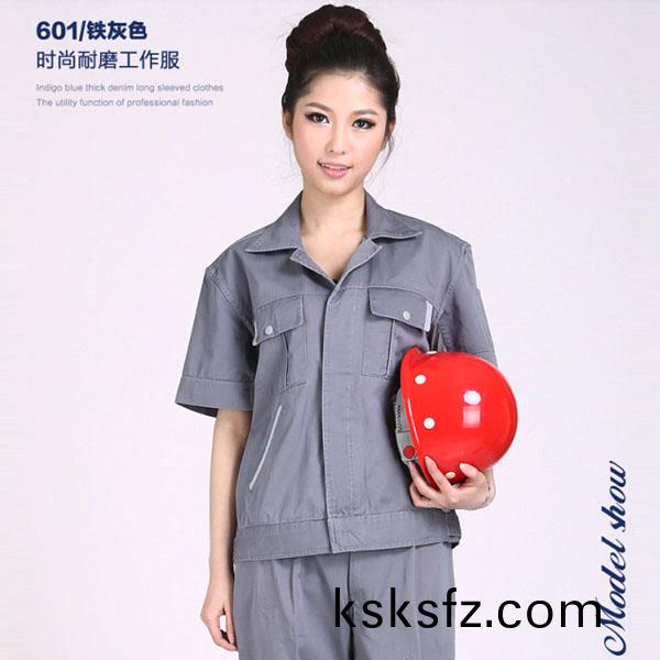 夏(xia)季純棉(mian)短袖工(gong)作服